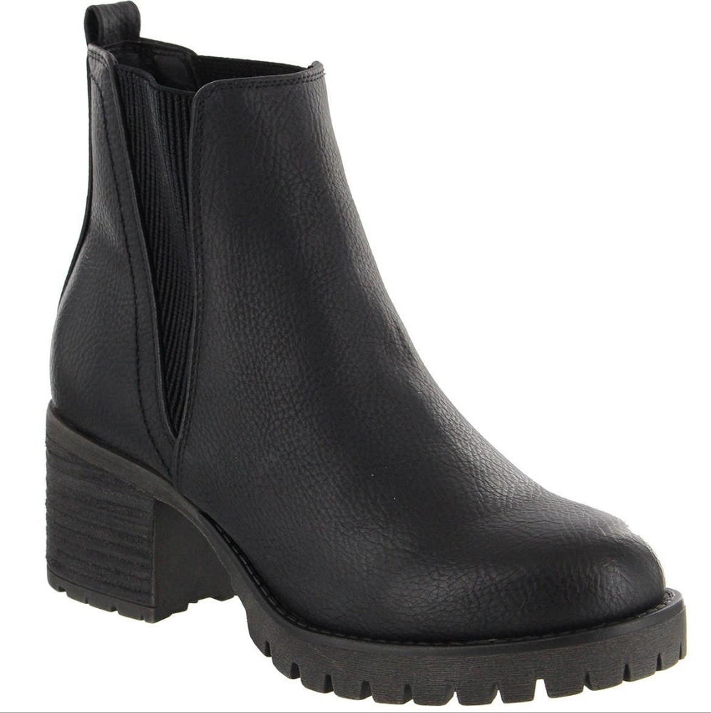 MIA • Jody Ribbed Block Heel Chelsea Boot